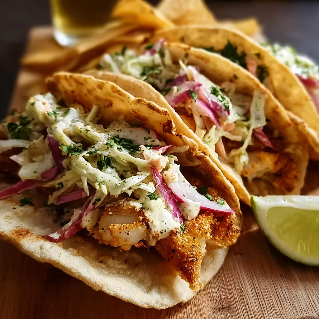 Crispy Fish Tacos with Coleslaw and Chipotle Mayo: Fresh, Crunchy, Street-Style Perfection - secondary view